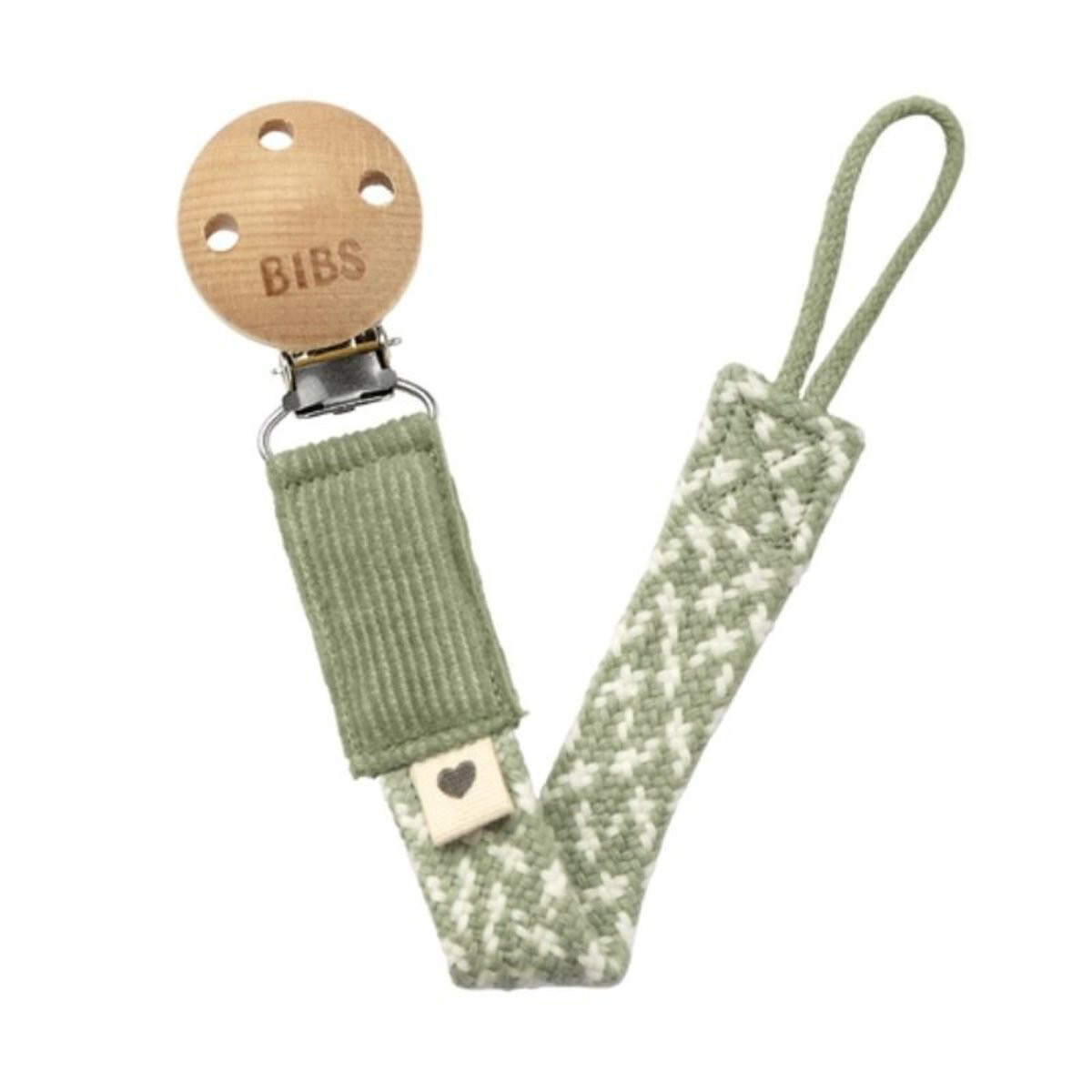 BIBS Soother Clip - Sage/Ivory