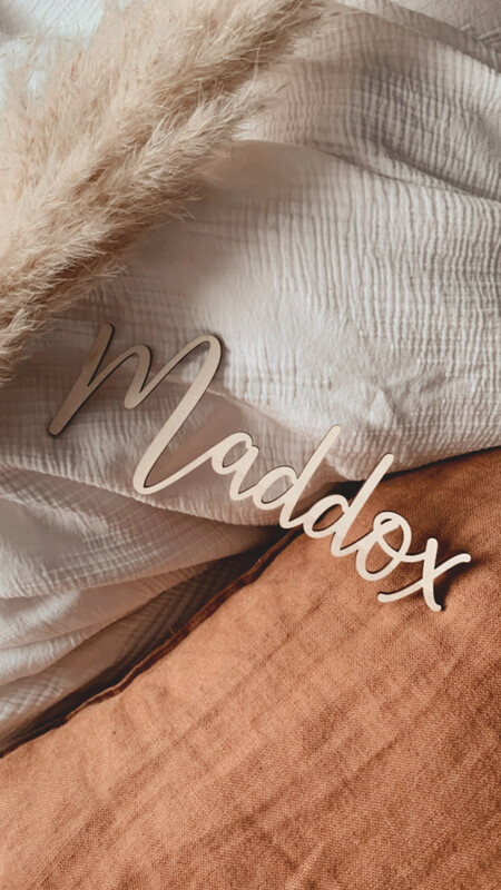 Script Wooden Name Cut Out