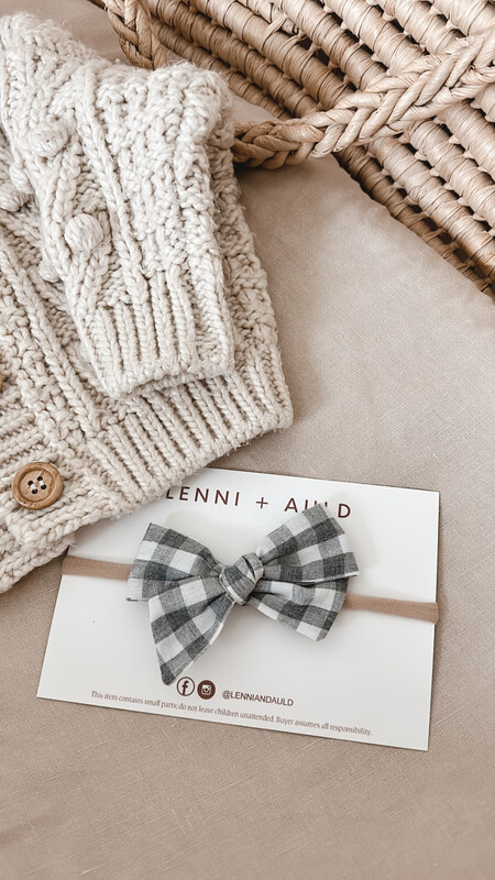 Bows | Grey Gingham