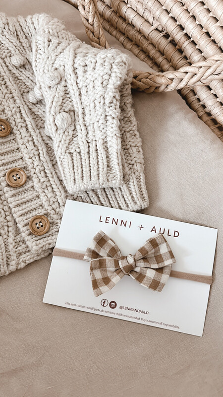 Bows | Camel Gingham