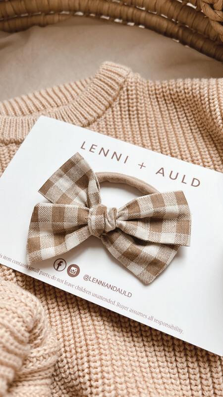 Bows | Camel Gingham