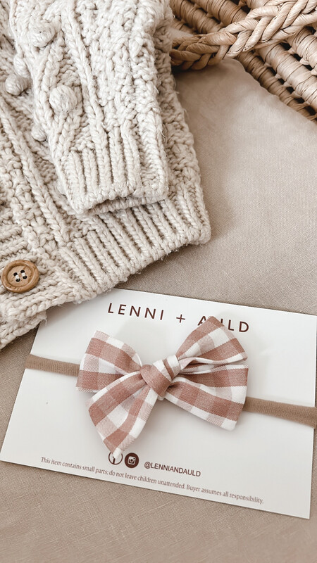 Bows | Blush Gingham 