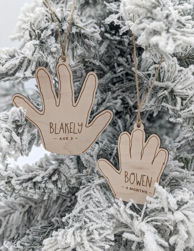 Wood Handprint Ornament
