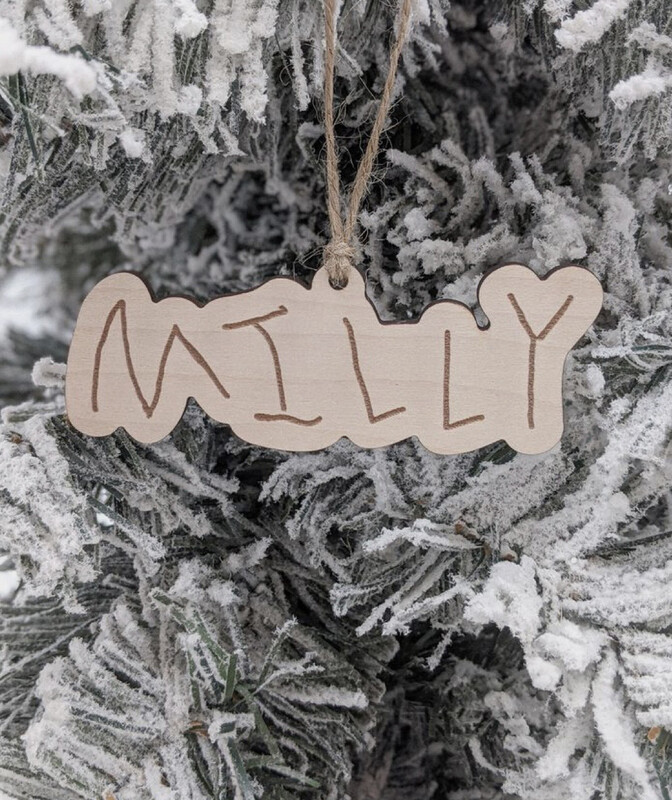 Wood Handwritten Ornament