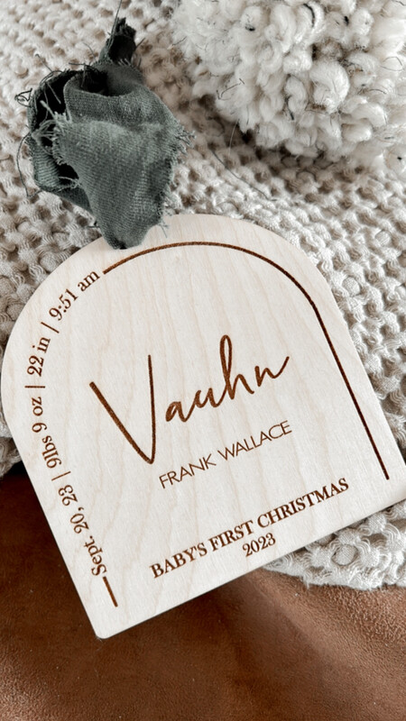 Detailed Birth Stat Baby’s First Christmas