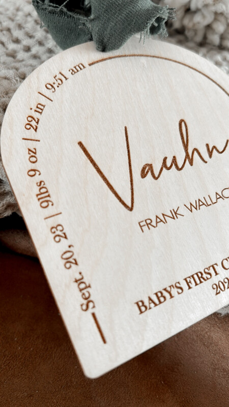 Detailed Birth Stat Baby’s First Christmas