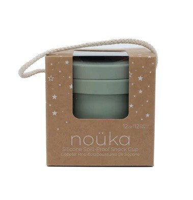 noüka Spill-Proof Snack Cup - LEAF