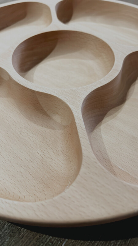 Large Wood Sorting Tray