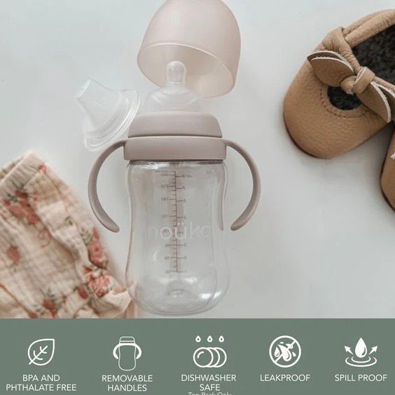 noüka Transitional Baby Bottle/Sippy Cup - Sage