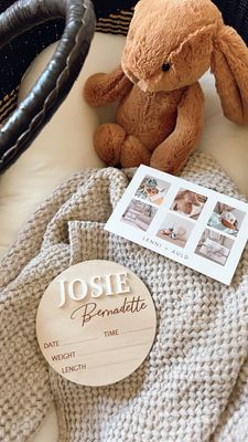 Acrylic / Wood Personalized Announcement