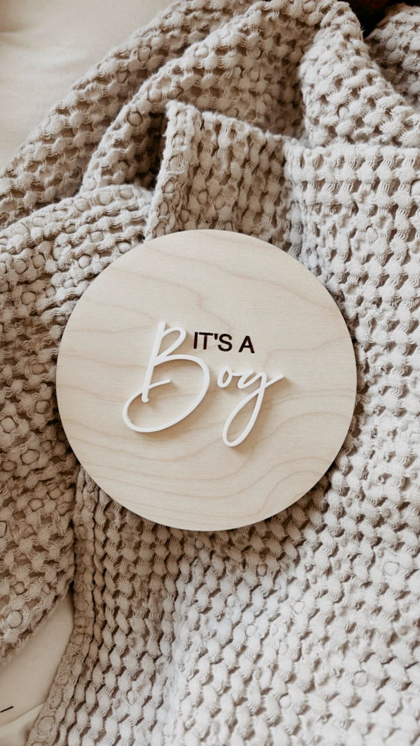 Reversible Boy/Girl Announcement Sign