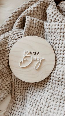 Reversible Boy/Girl Announcement Sign