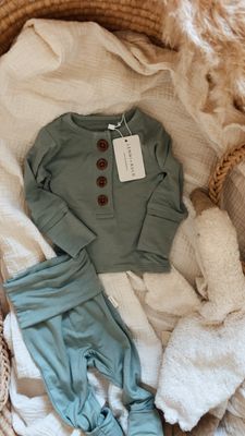 Bamboo Two Piece Set - Green Bamboo Two Piece Set - Green