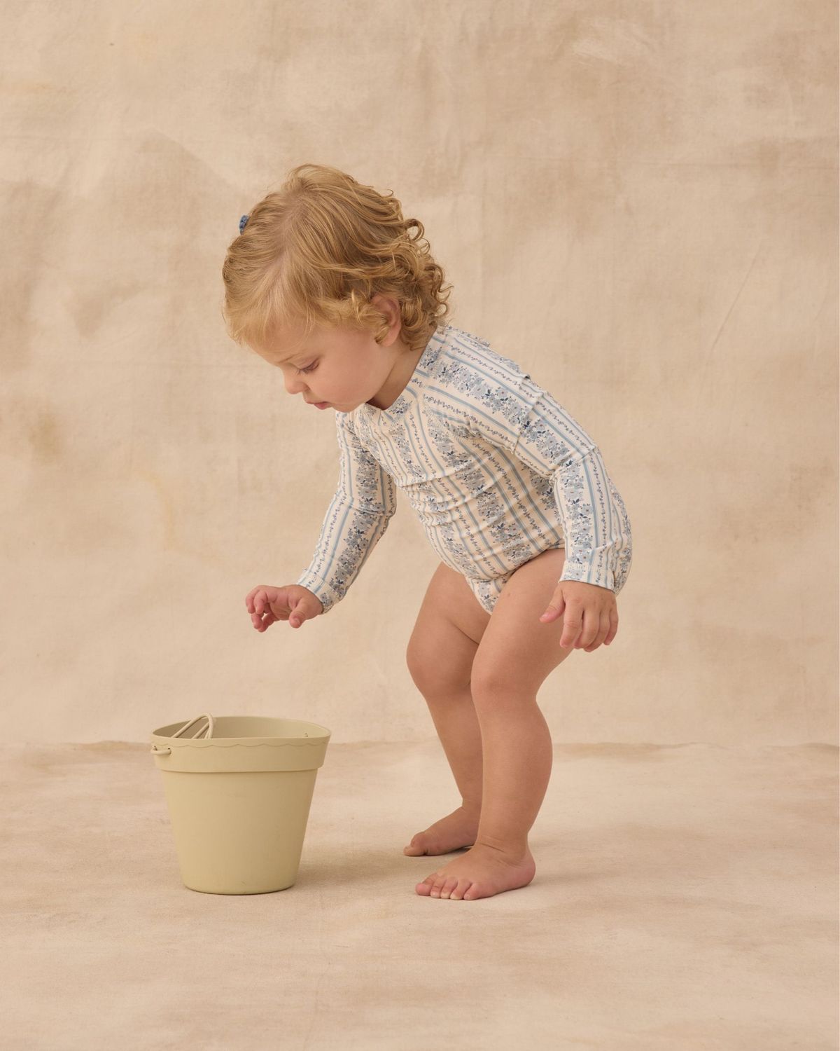 DELPHINE RASHGUARD ONE-PIECE BLUE FLORAL