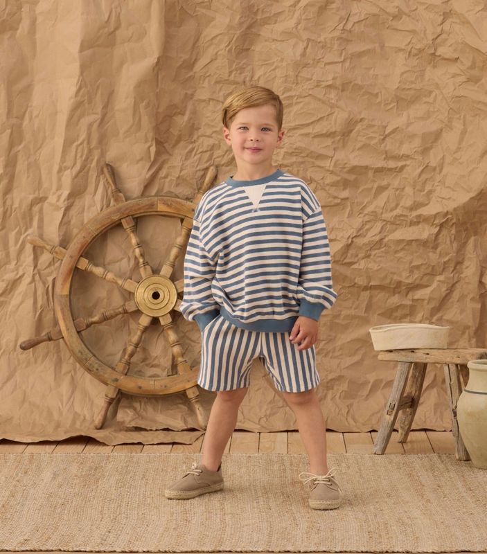 Relaxed Short | Marine Stripe