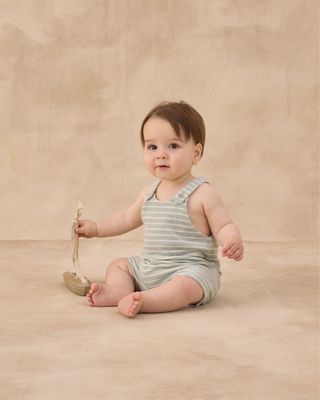 Gio Romper | Seafoam Terry Stripe