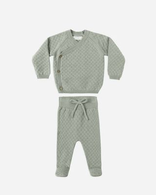 Quincy Mae Knit Wrap Top + Pant | Fern