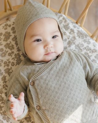 Quincy Mae Knit Wrap Top + Pant | Fern