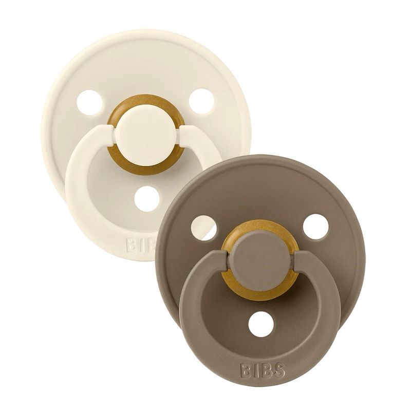 Bibs Soother- 2 Pack Ivory / Dark Oak