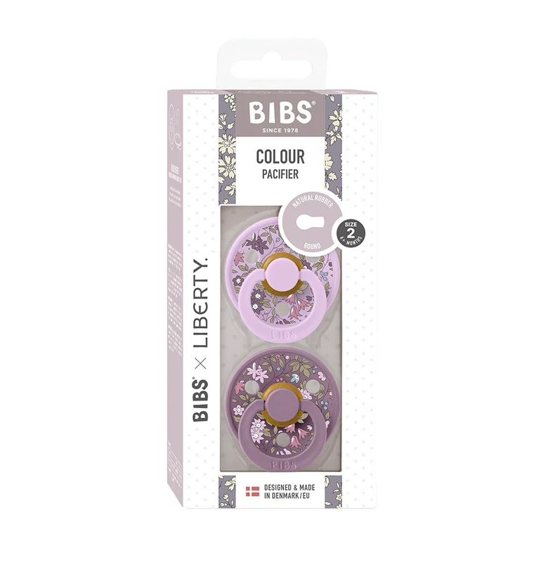 Bibs Soother- 2 Pack Liberty Camomile Lawn / Violet Sky Mix