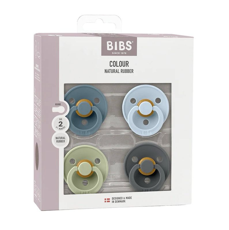Bibs Soother- 4 Pack Petrol/ Sage/ Baby Blue/ Iron
