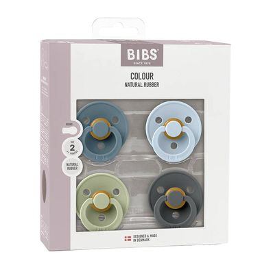 Bibs Soother- 4 Pack Petrol/ Sage/ Baby Blue/ Iron