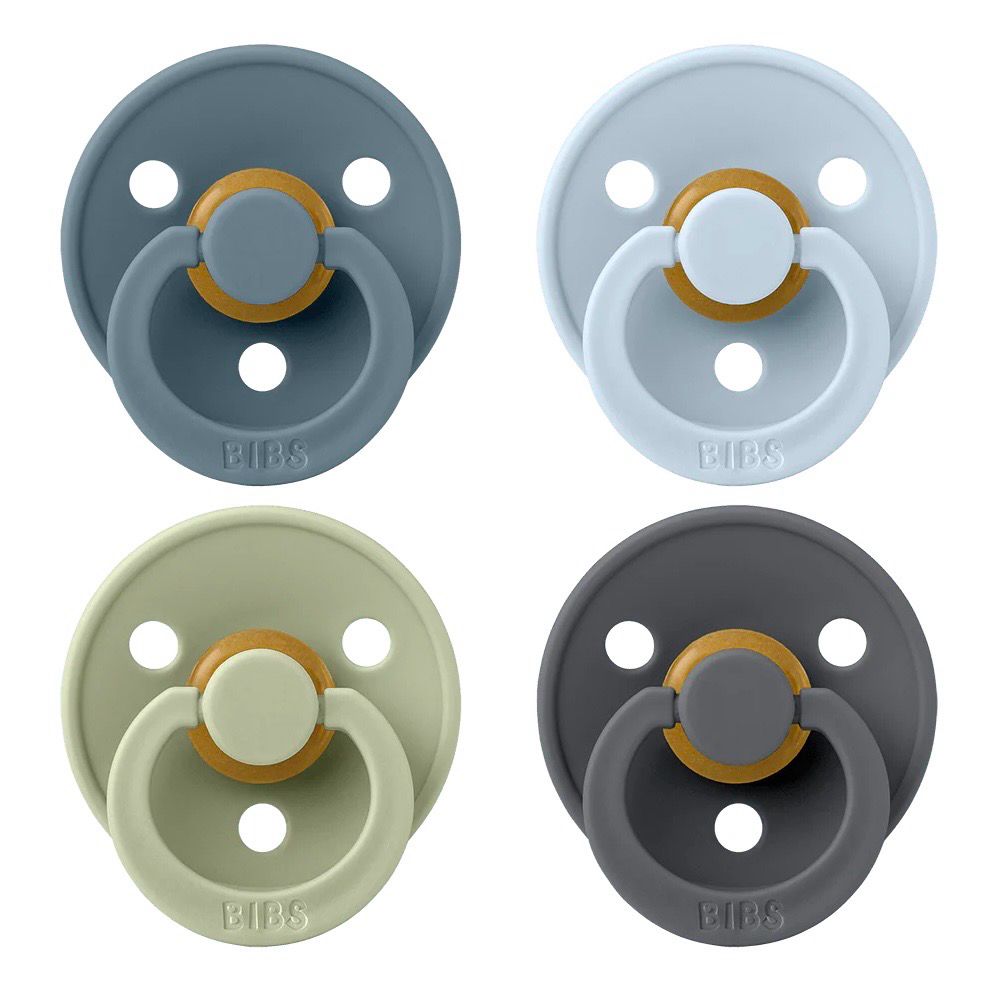Bibs Soother- 4 Pack Petrol/ Sage/ Baby Blue/ Iron