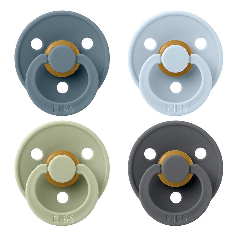 Bibs Soother- 4 Pack Petrol/ Sage/ Baby Blue/ Iron