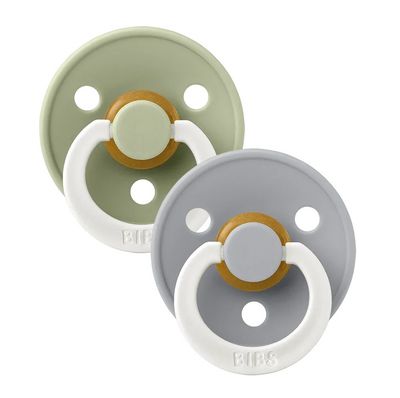 Bibs Soother- 2 Pack Glow In The Dark Sage / Cloud