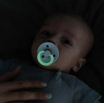 Bibs Soother- 2 Pack Glow In The Dark Sage / Cloud