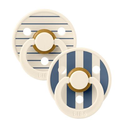 Bibs Soother- 2 Pack Studio Ivory / Steel Blue Mix Stripes Bibs Soother- 2 Pack Studio Ivory / Steel Blue Mix Stripes