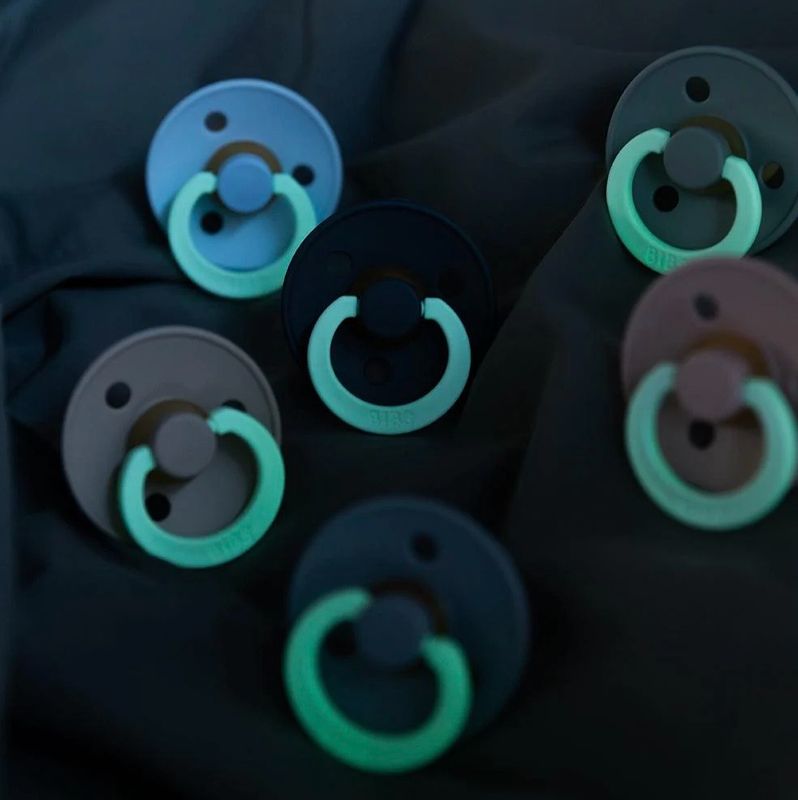 Bibs Soother- 2 Pack Glow In The Dark Black / Vanilla