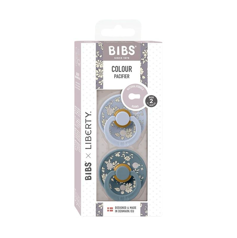 Bibs Soother- 2 Pack Liberty Capel Dusty Blue Mix