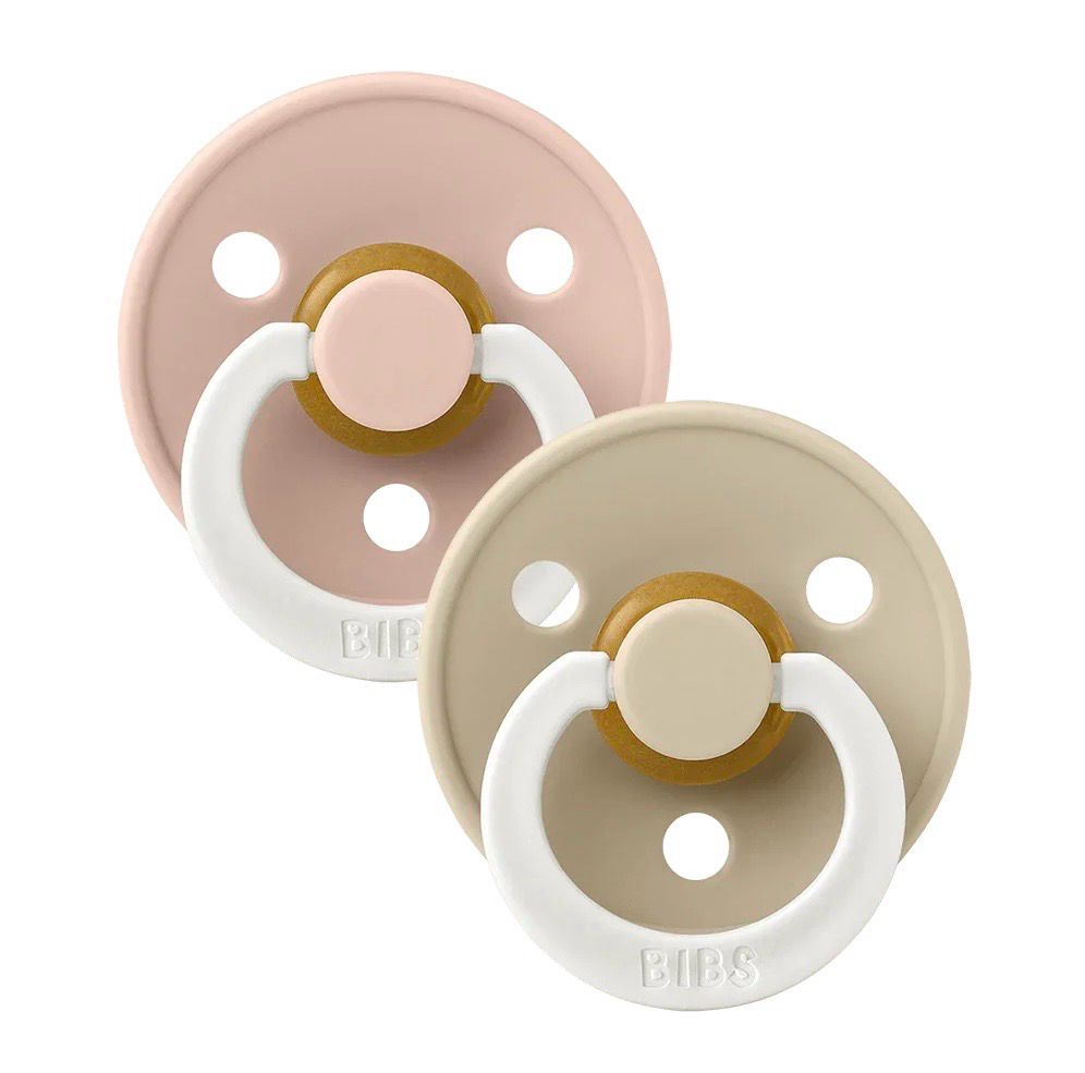 Bibs Soother- 2 Pack Glow In The Dark Blush/ Vanilla
