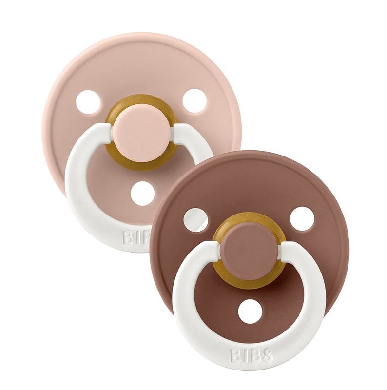 Bibs Soother- 2 Pack Glow In The Dark Blush / Woodchuck