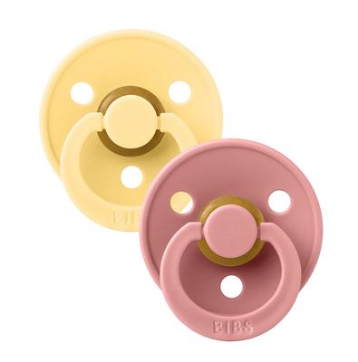 Bibs Soother- 2 Pack Pale Butter / Dusty Pink
