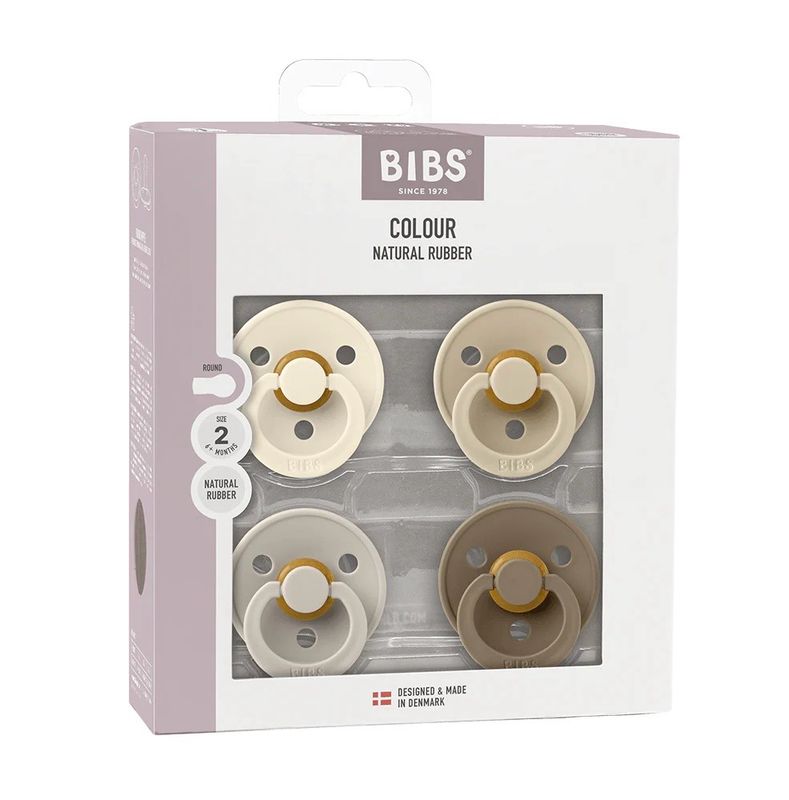 Bibs Soother- 4 Pack Ivory / Sand / Vanilla / Dark Oak