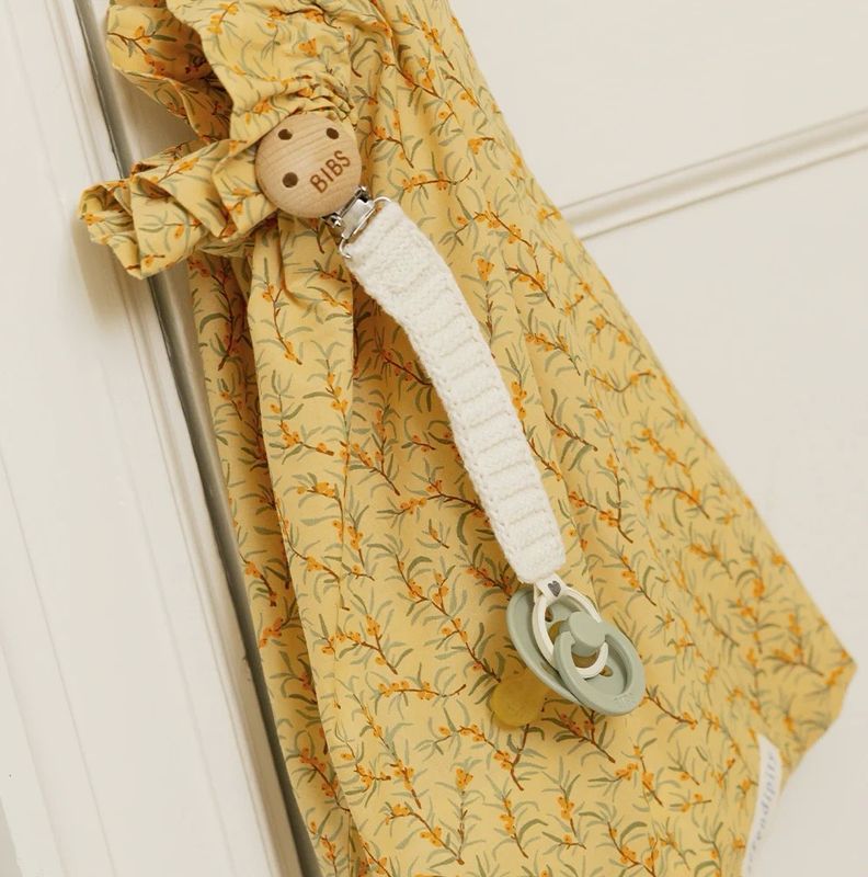BIBS Soother Clip - Ivory Knit