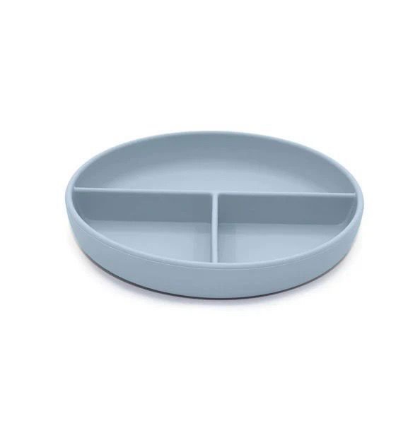 Nouka Silicone Divided Plate - LILY BLUE
