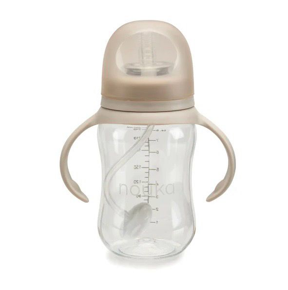 Nouka Transitional Sippy Weighted Straw - SOFT SAND