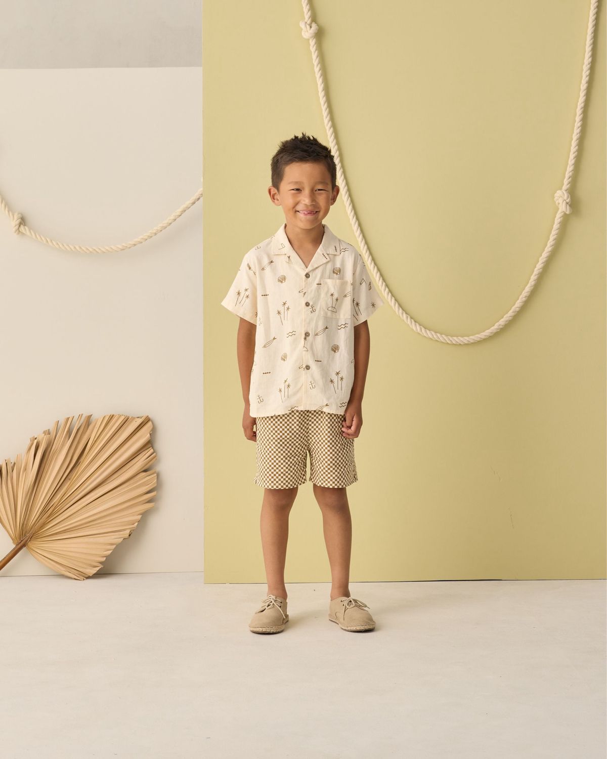 BOARDSHORT || OCRE CHECK