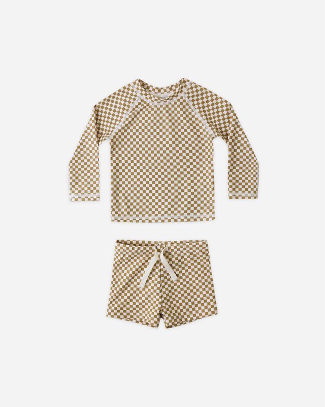 BOYS RASHGUARD SET || OCRE