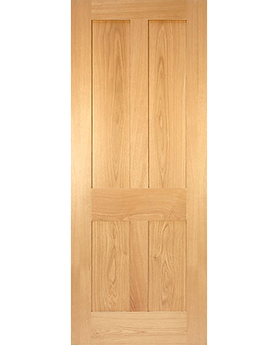 Victorian Shaker Style Four Panel Oak Fire Door