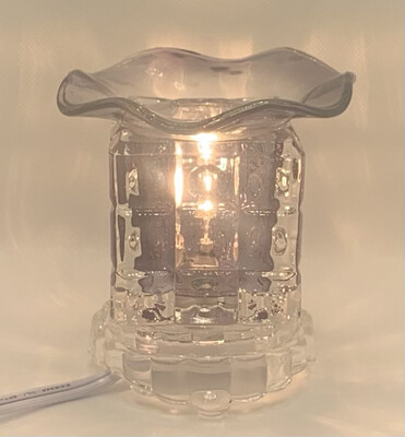 Electric 🔌 Cube-Shaped Glass Oil Burners🔥/Warmers: Blk 