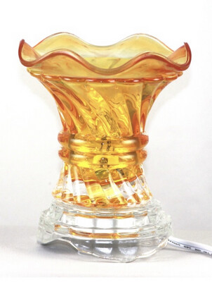 Electric🔌 Curved-Shaped Glass Oil Burners🔥/Warmers: Amb