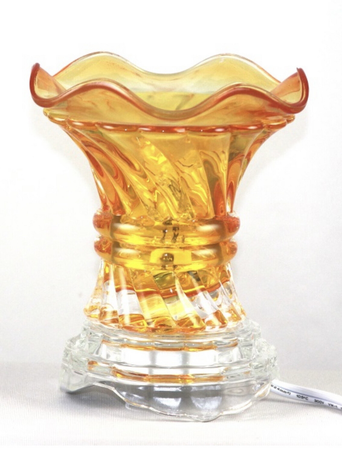 Electric🔌 Curved-Shaped Glass Oil Burners🔥/Warmers: Amb