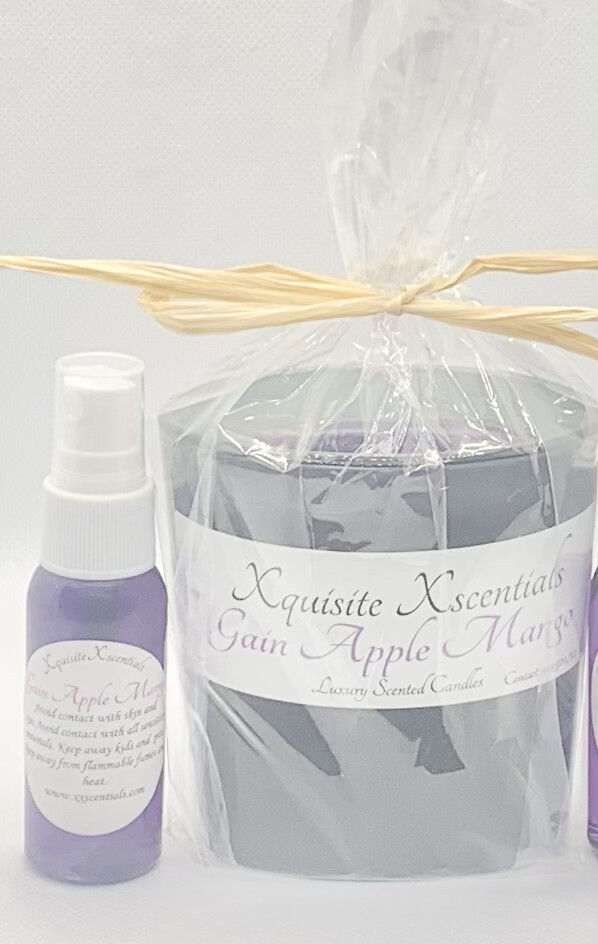 Gain Apple Mango🕯Gift 🎁 Sets, Please Choose Gift Set/s:: Candle + Vehicle/Room Spray