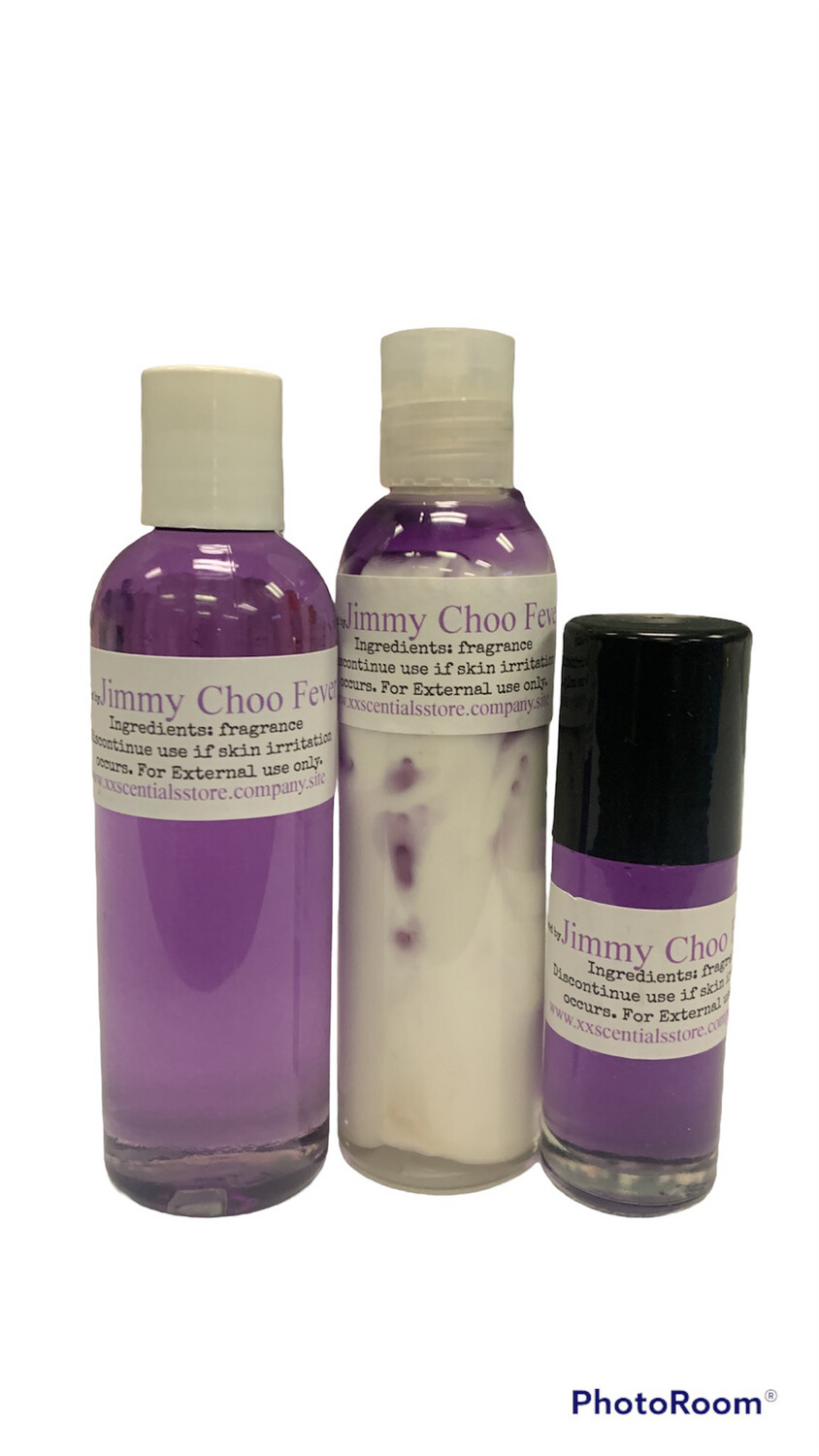 Jimmy Choo Fever (Inspired) Women Gift 🎁 Sets, Please Choose Gift Set/s:: Body Lotion + Body Oil 1 oz. + Essential Burner/Diffuser Oil (5.5 oz. Large)