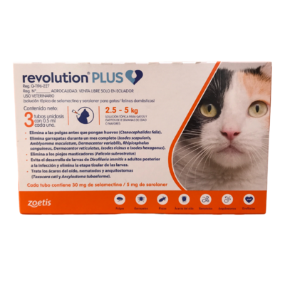 Revolution plus anaranjado 0.5 mL 2.5-5 Kg