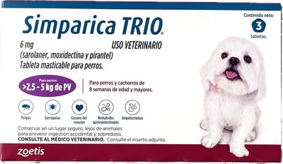 Simparica Trio 6 mg 2.5-5 kg